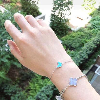[Select]BUTTERFLY TURQUOISE BUTTERFLY BRACELET SILVER