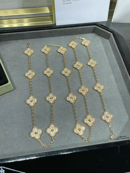 [Select]CLOVER 20 MOTIFS FULL-DIAMOND NECKLACE