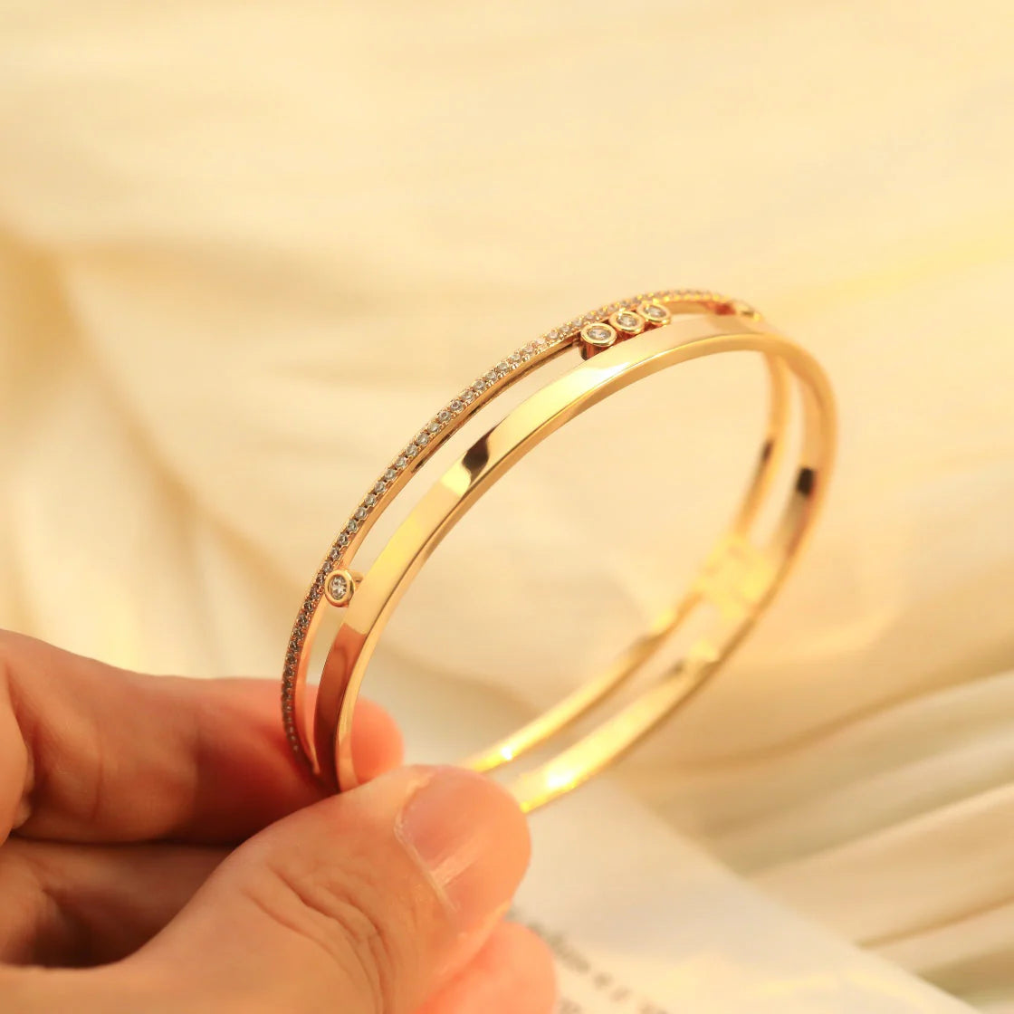 [Select]Move Romane Diamond Bangle Bracelet