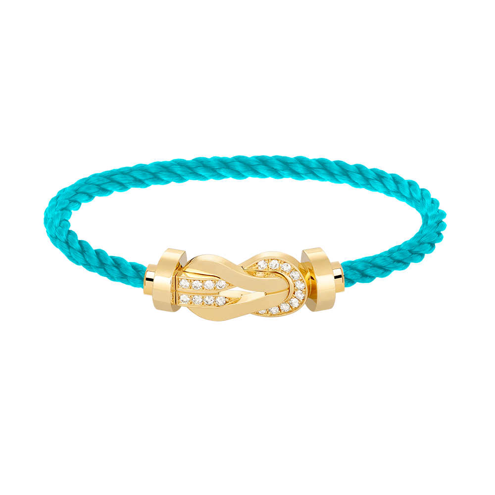 [Select]CHANCE LARGE 8 FIGURE BUCKLE HALF DIAMOND BRACELET GOLD