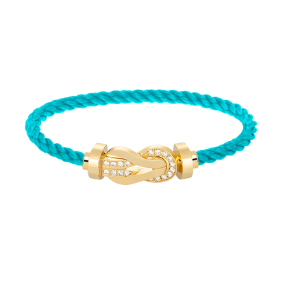 [Select]CHANCE LARGE 8 FIGURE BUCKLE HALF DIAMOND BRACELET GOLD