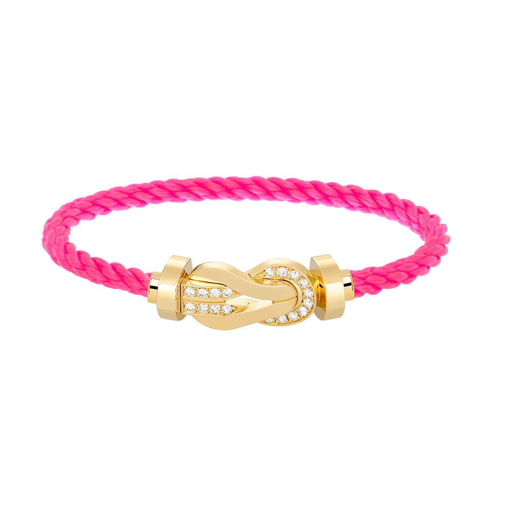 [Select]CHANCE LARGE 8 FIGURE BUCKLE HALF DIAMOND BRACELET GOLD