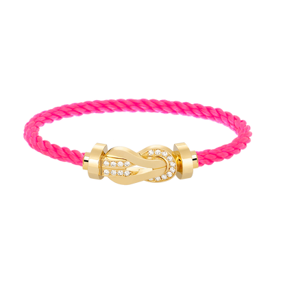 [Select]CHANCE LARGE 8 FIGURE BUCKLE HALF DIAMOND BRACELET GOLD