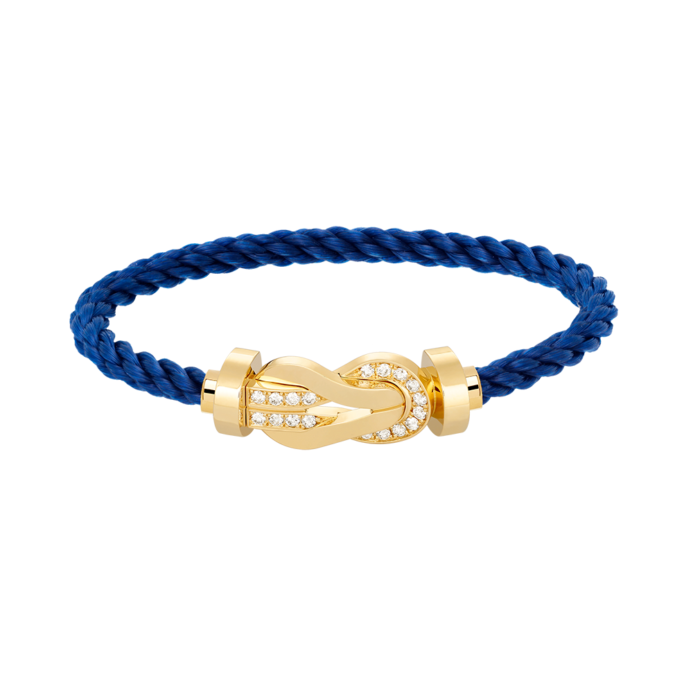 [Select]CHANCE LARGE 8 FIGURE BUCKLE HALF DIAMOND BRACELET GOLD