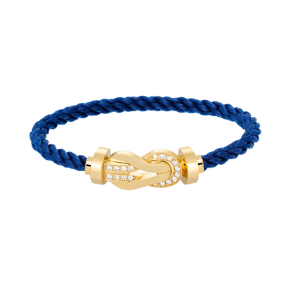 [Select]CHANCE LARGE 8 FIGURE BUCKLE HALF DIAMOND BRACELET GOLD