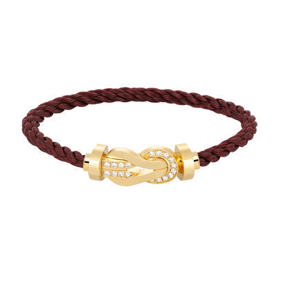 [Select]CHANCE LARGE 8 FIGURE BUCKLE HALF DIAMOND BRACELET GOLD