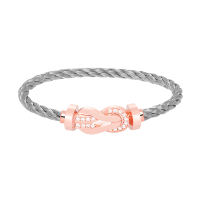 [Select]CHANCE LARGE 8 FIGURE BUCKLE HALF DIAMOND BRACELET Select GOLD