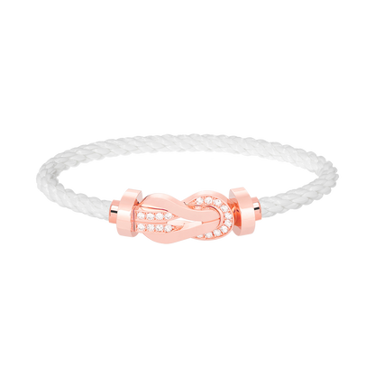 [Select]CHANCE LARGE 8 FIGURE BUCKLE HALF DIAMOND BRACELET Select GOLD