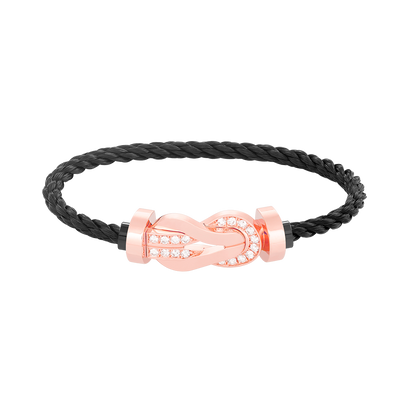 [Select]CHANCE LARGE 8 FIGURE BUCKLE HALF DIAMOND BRACELET Select GOLD