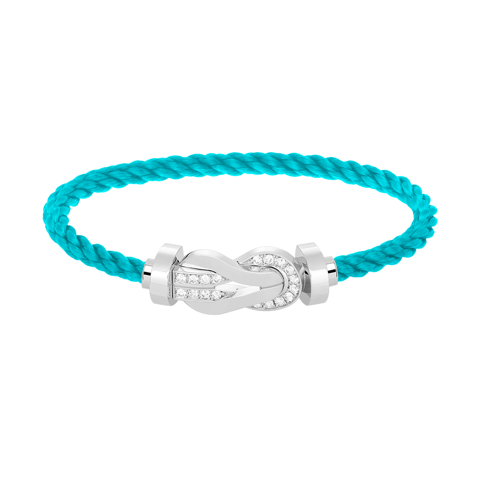 [Select]CHANCE LARGE 8 FIGURE BUCKLE HALF DIAMOND BRACELET SILVER
