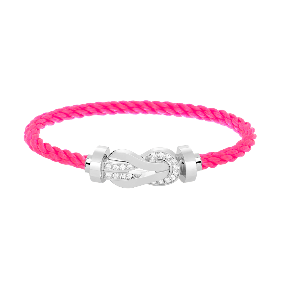 [Select]CHANCE LARGE 8 FIGURE BUCKLE HALF DIAMOND BRACELET SILVER