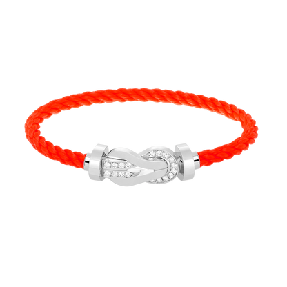 [Select]CHANCE LARGE 8 FIGURE BUCKLE HALF DIAMOND BRACELET SILVER