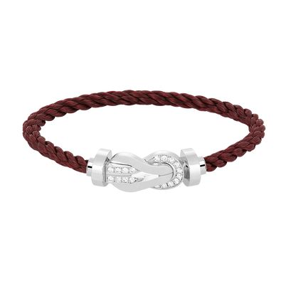 [Select]CHANCE LARGE 8 FIGURE BUCKLE HALF DIAMOND BRACELET SILVER