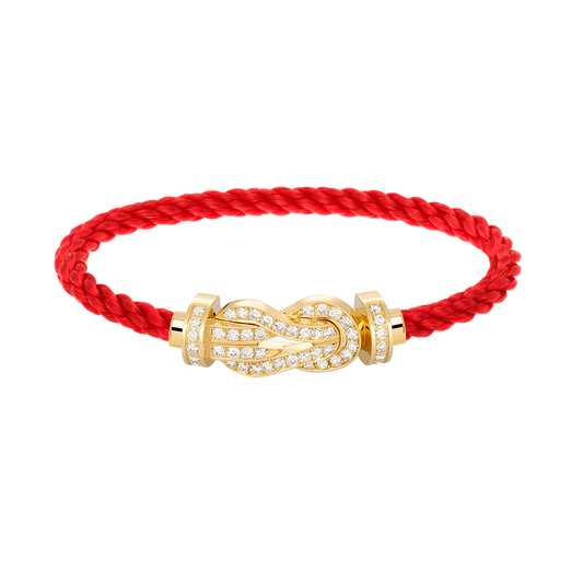 [Select]CHANCE LARGE 8 FIGURE BUCKLE FULLDIAMOND BRACELET GOLD