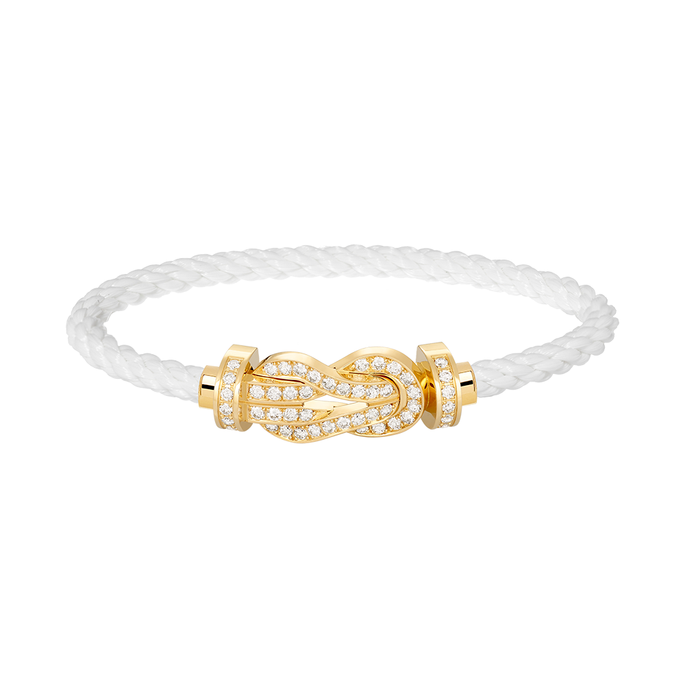 [Select]CHANCE LARGE 8 FIGURE BUCKLE FULLDIAMOND BRACELET GOLD