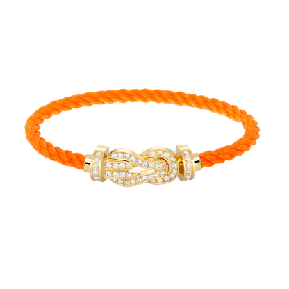 [Select]CHANCE LARGE 8 FIGURE BUCKLE FULLDIAMOND BRACELET GOLD