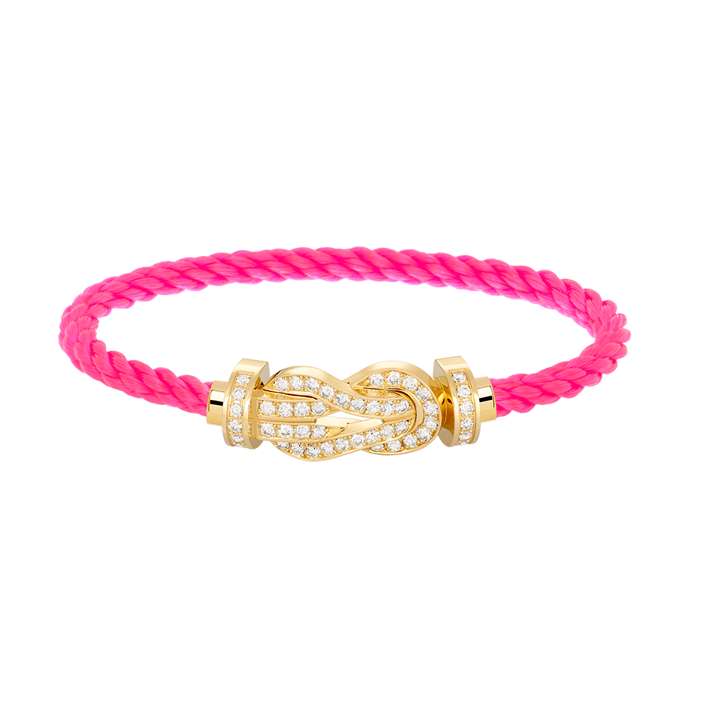 [Select]CHANCE LARGE 8 FIGURE BUCKLE FULLDIAMOND BRACELET GOLD