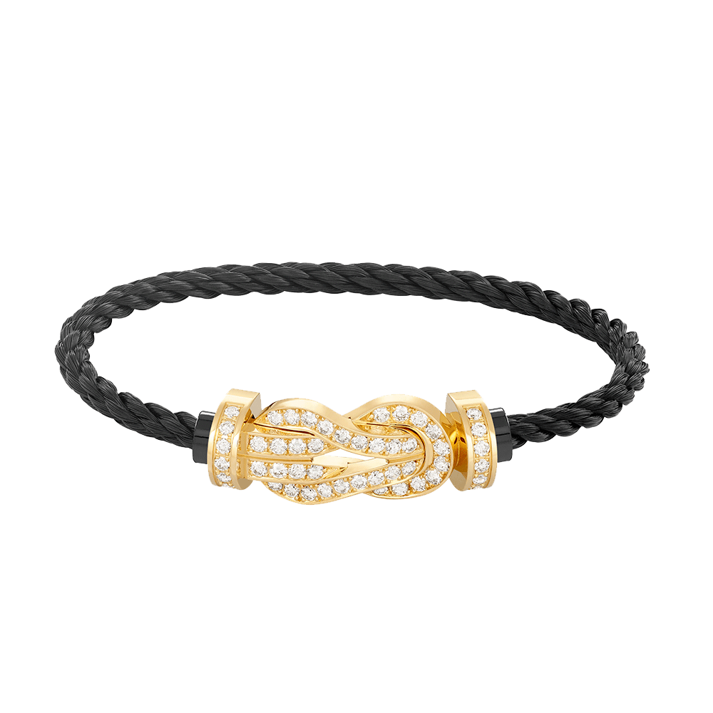 [Select]CHANCE LARGE 8 FIGURE BUCKLE FULLDIAMOND BRACELET GOLD