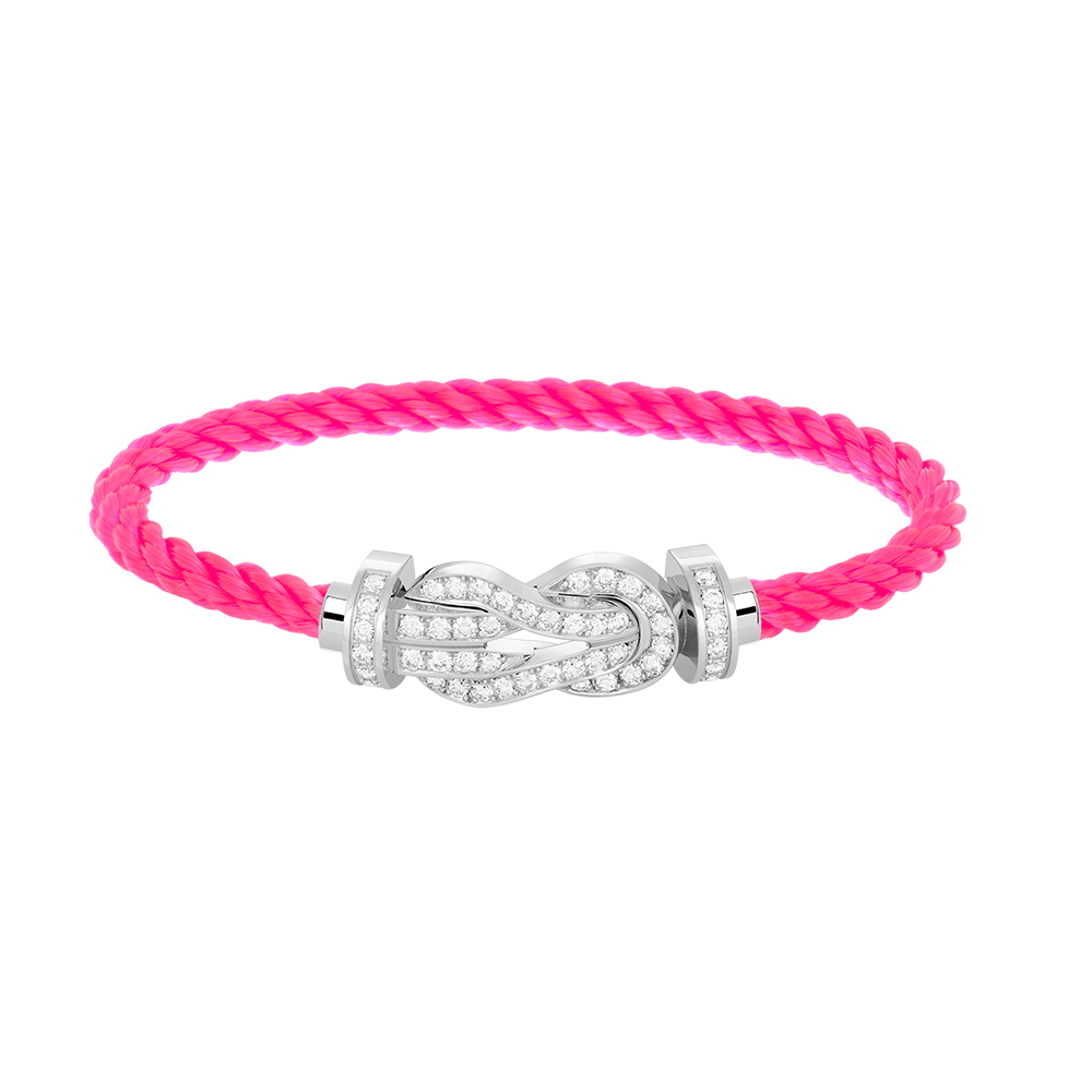 [Select]CHANCE LARGE 8 FIGURE BUCKLE FULL DIAMOND BRACELET SILVER