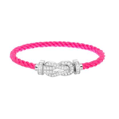 [Select]CHANCE LARGE 8 FIGURE BUCKLE FULL DIAMOND BRACELET SILVER
