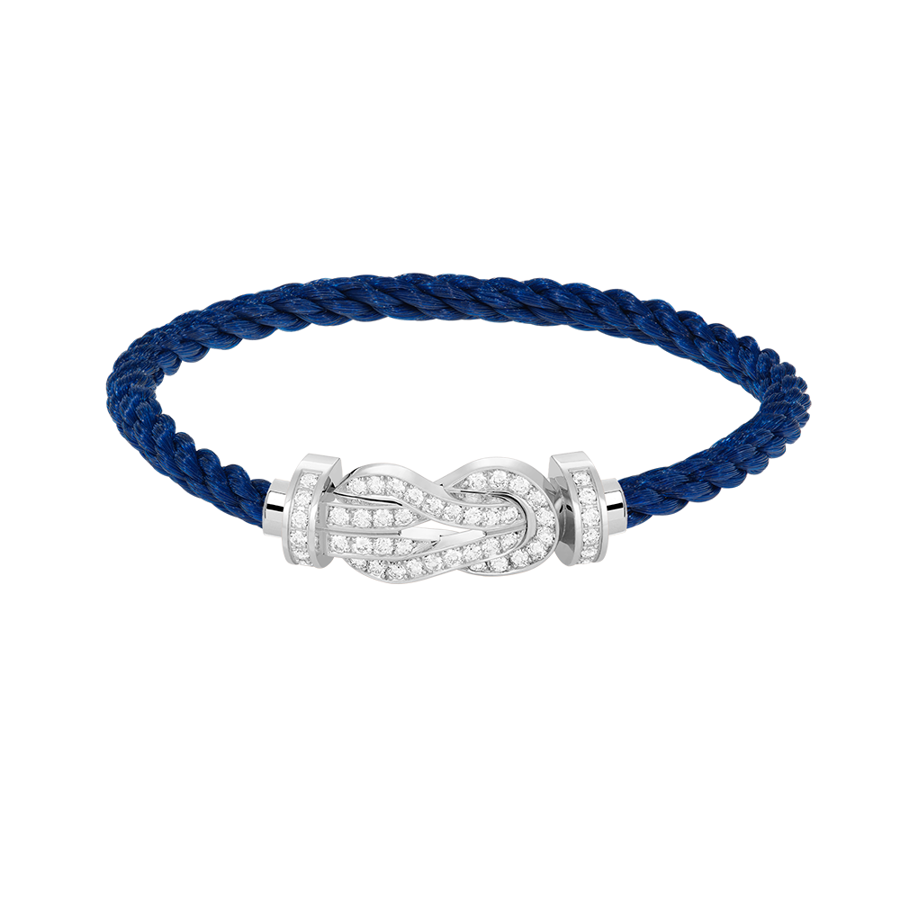 [Select]CHANCE LARGE 8 FIGURE BUCKLE FULL DIAMOND BRACELET SILVER