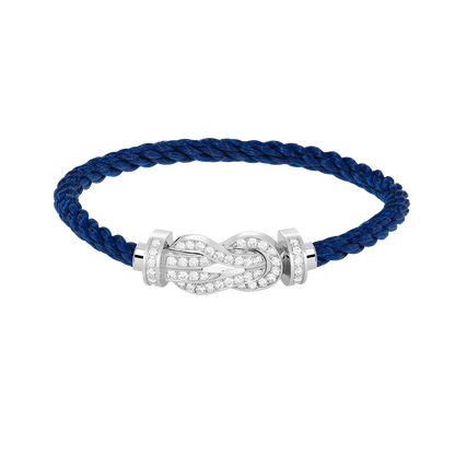 [Select]CHANCE LARGE 8 FIGURE BUCKLE FULL DIAMOND BRACELET SILVER