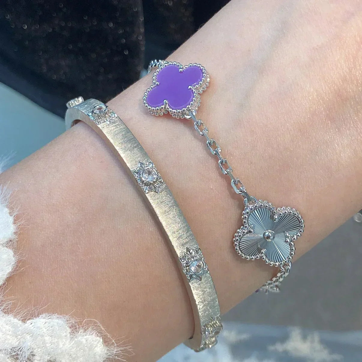 [Select] CLOVER 5 MOTIF VIOLET BRACELET COLLECTION