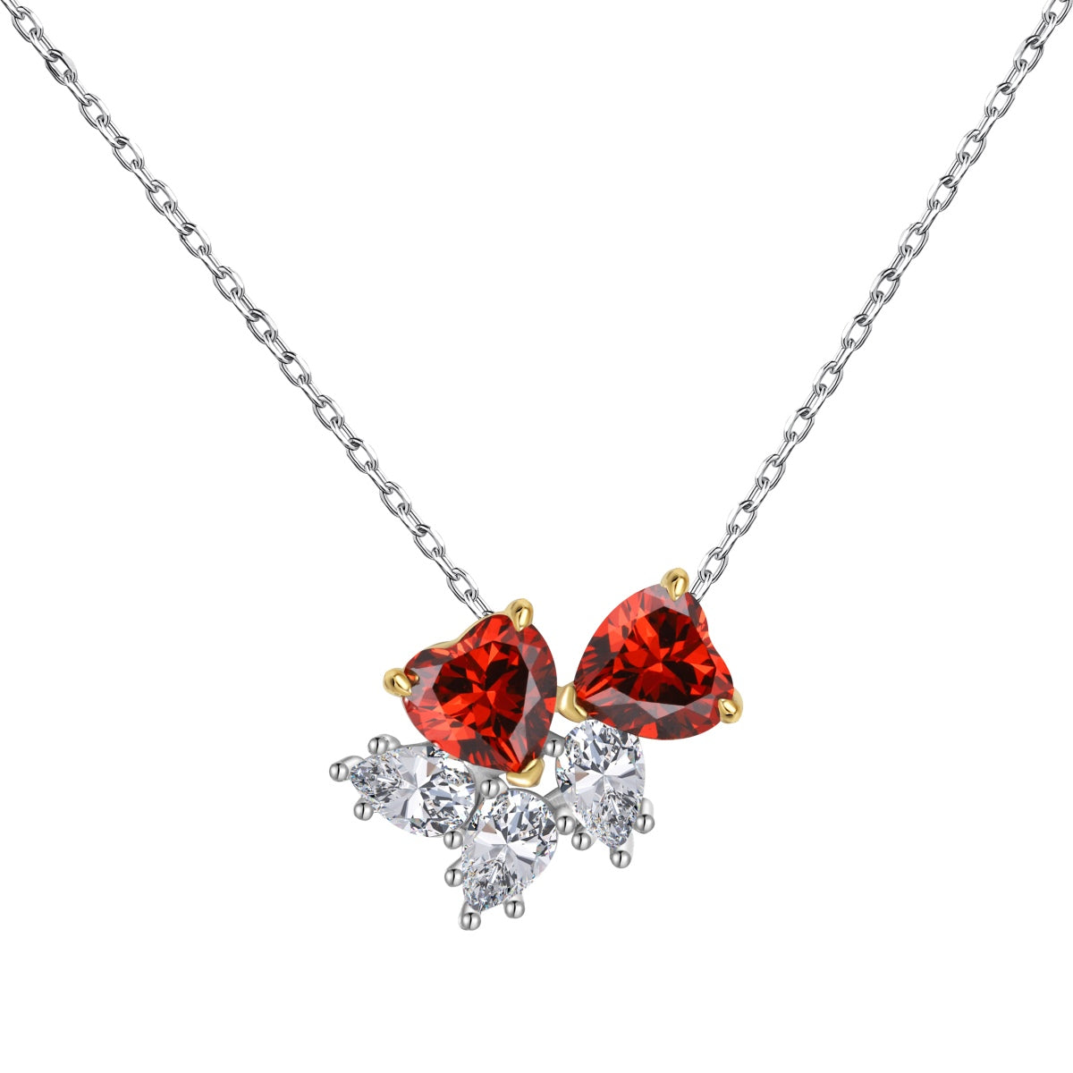[select Jewelry]Dainty Red Heart Necklace
