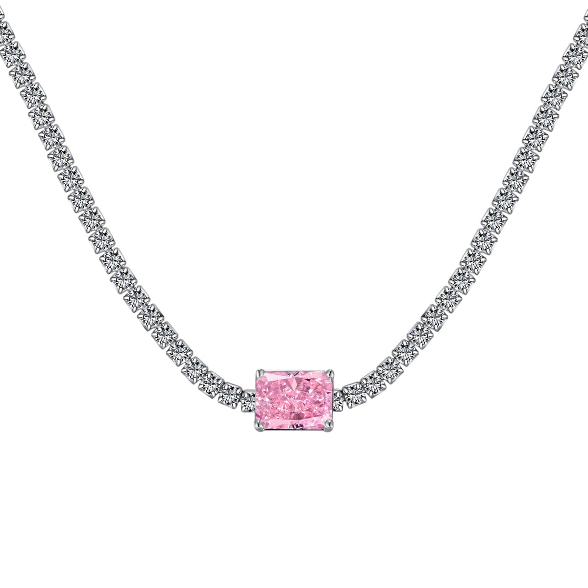 [select Jewelry]2.0 carat Ornate Emerald Cut Necklace