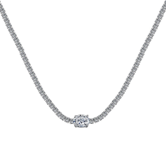 [select Jewelry]1.0 Carat Shining Oval Cut Necklace