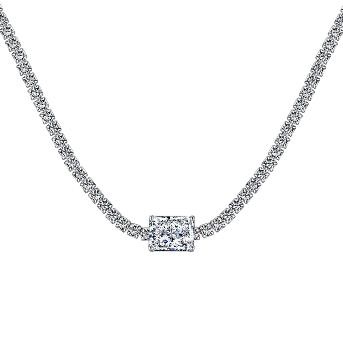 [select Jewelry]2.0 carat Ornate Emerald Cut Necklace