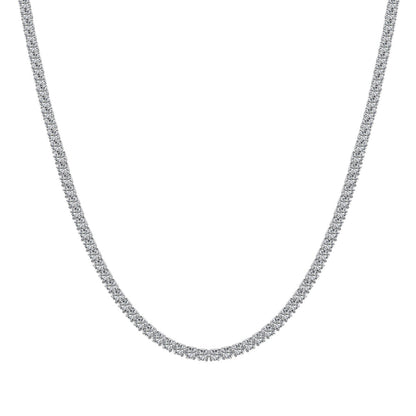 [select Jewelry]Delicate Round Shape Tennis Necklace