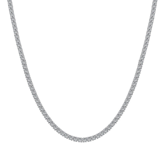[select Jewelry]Delicate Round Shape Tennis Necklace