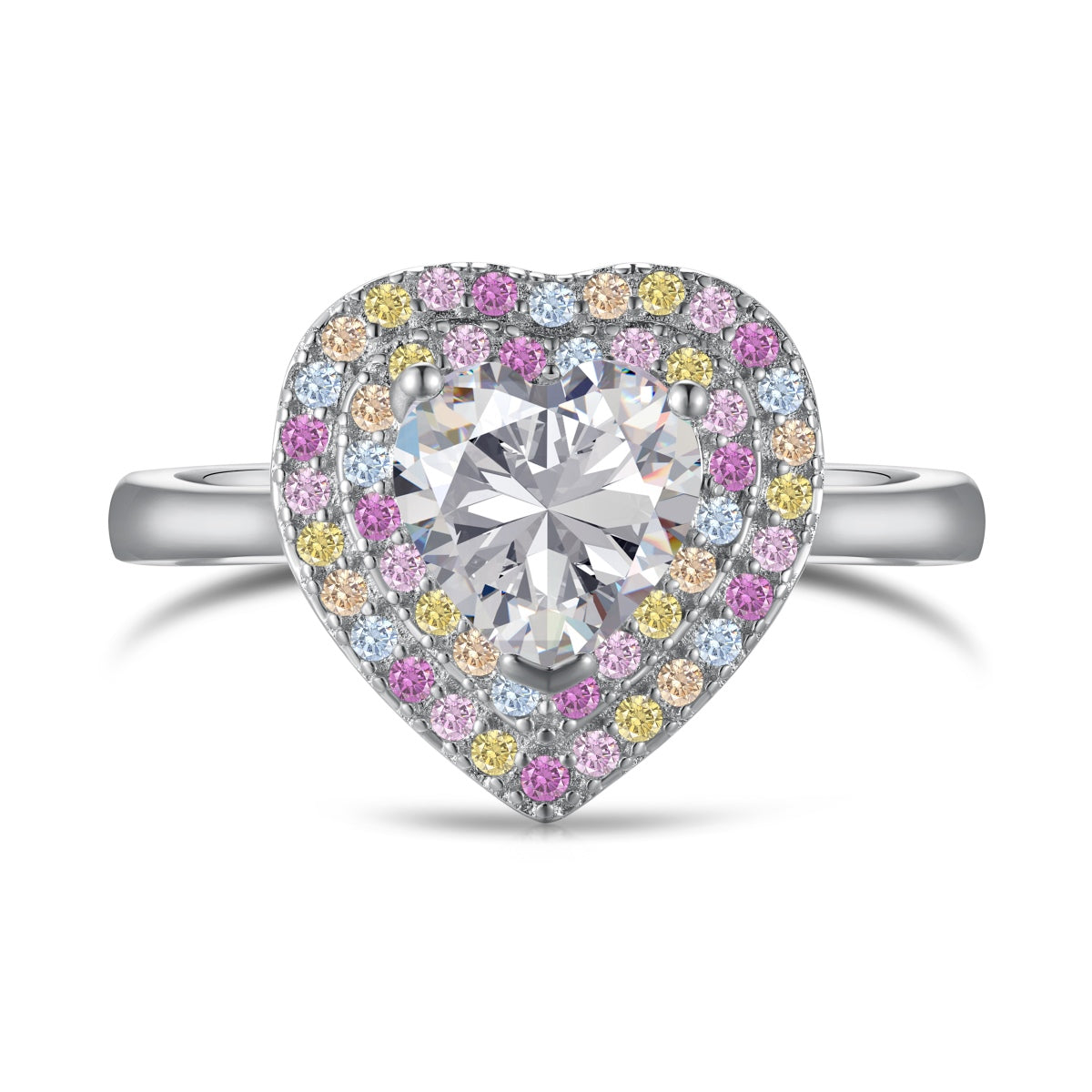 [select Jewelry]Delicate Ebullient Heart Shape Wedding Ring