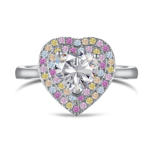 [select Jewelry]Delicate Ebullient Heart Shape Wedding Ring