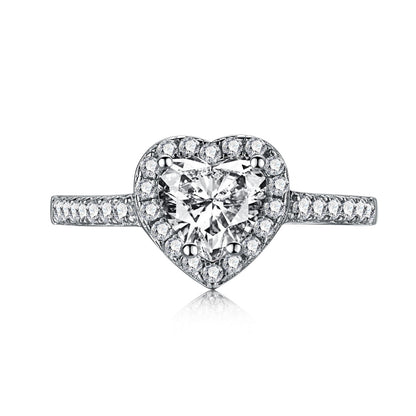 [select Jewelry]Eternity Splashy Romantic Heart Shape Lover Ring