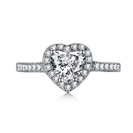 [select Jewelry]Eternity Splashy Romantic Heart Shape Lover Ring