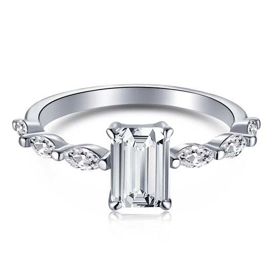 [select Jewelry]1.0 Carat Dainty Resplendent Radiant Cut Daily Ring