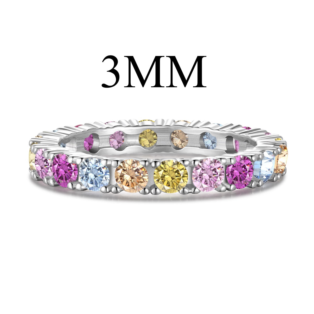 [select Jewelry]Dazzling Lustrous Round Cut Tennis Ring