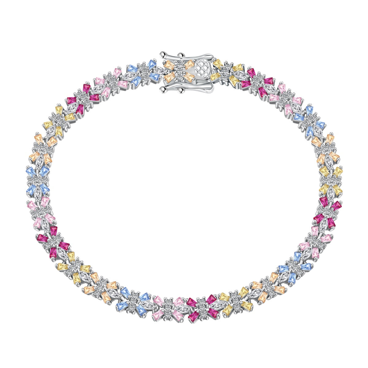 [select Jewelry]Radiant Colorful Emerald Cut Party Bracelet