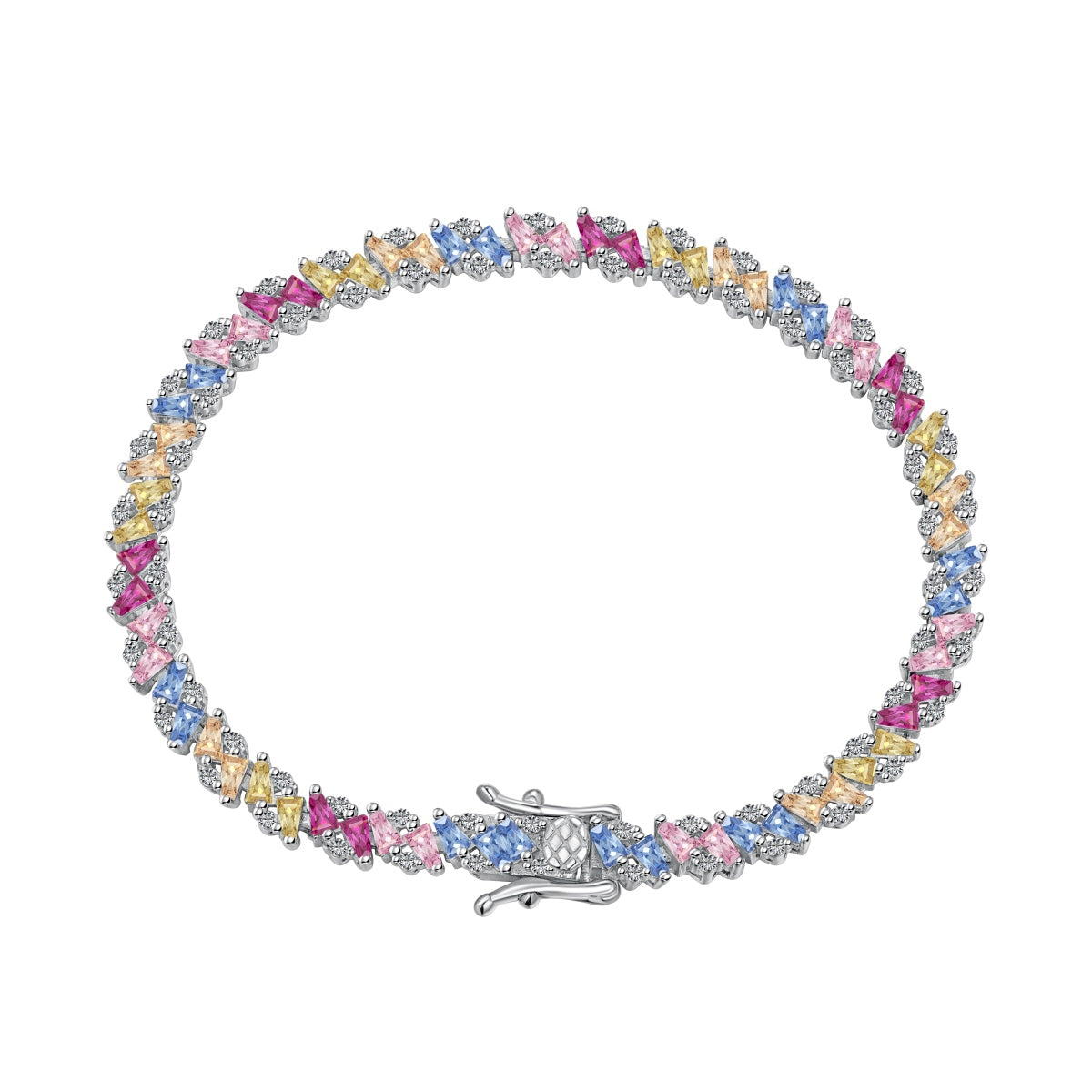 [select Jewelry]Ornate Sparkling Multi Cut Party Bracelet