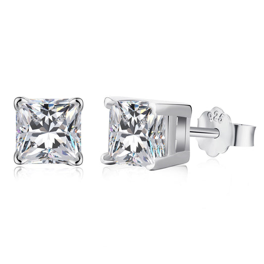 [select Jewelry]1.0 Carat Radiant Princess Cut Wedding Earrings