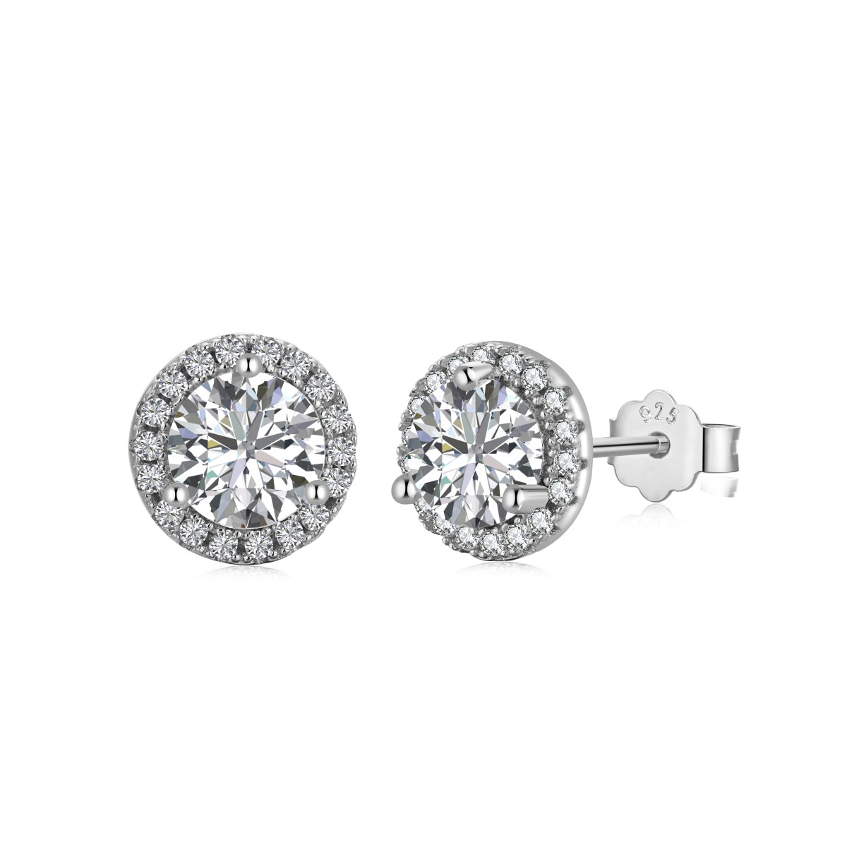 [select Jewelry]Classic Princess Round Shape Earrings