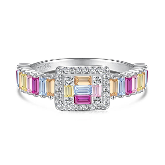 [select Jewelry]Exquisite Colorful Radiant Cut Party Ring
