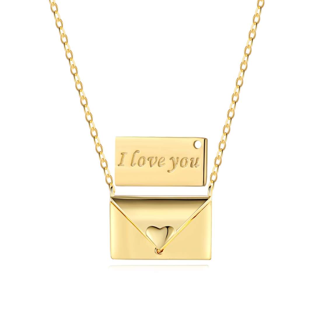 [select Jewelry]Envelope Heart Shape Mother's Day Necklace