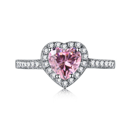 [select Jewelry]Eternity Splashy Romantic Heart Shape Lover Ring