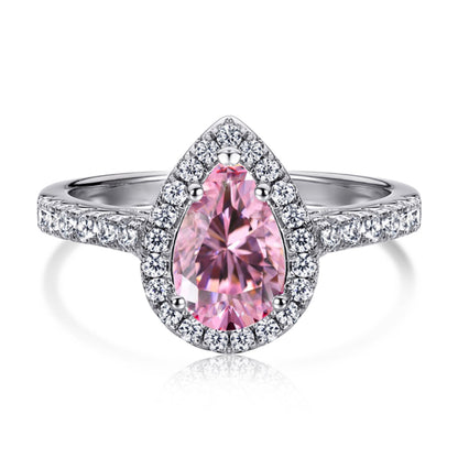 [select Jewelry]1.0 Carat Luxurious Resplendent Water Drop Shape Wedding Ring