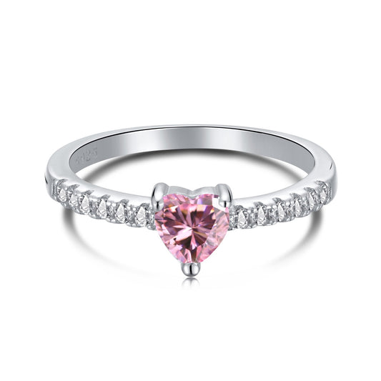 [select Jewelry]0.5 Carat CaratEternity Charming Heart Shape Lover Ring