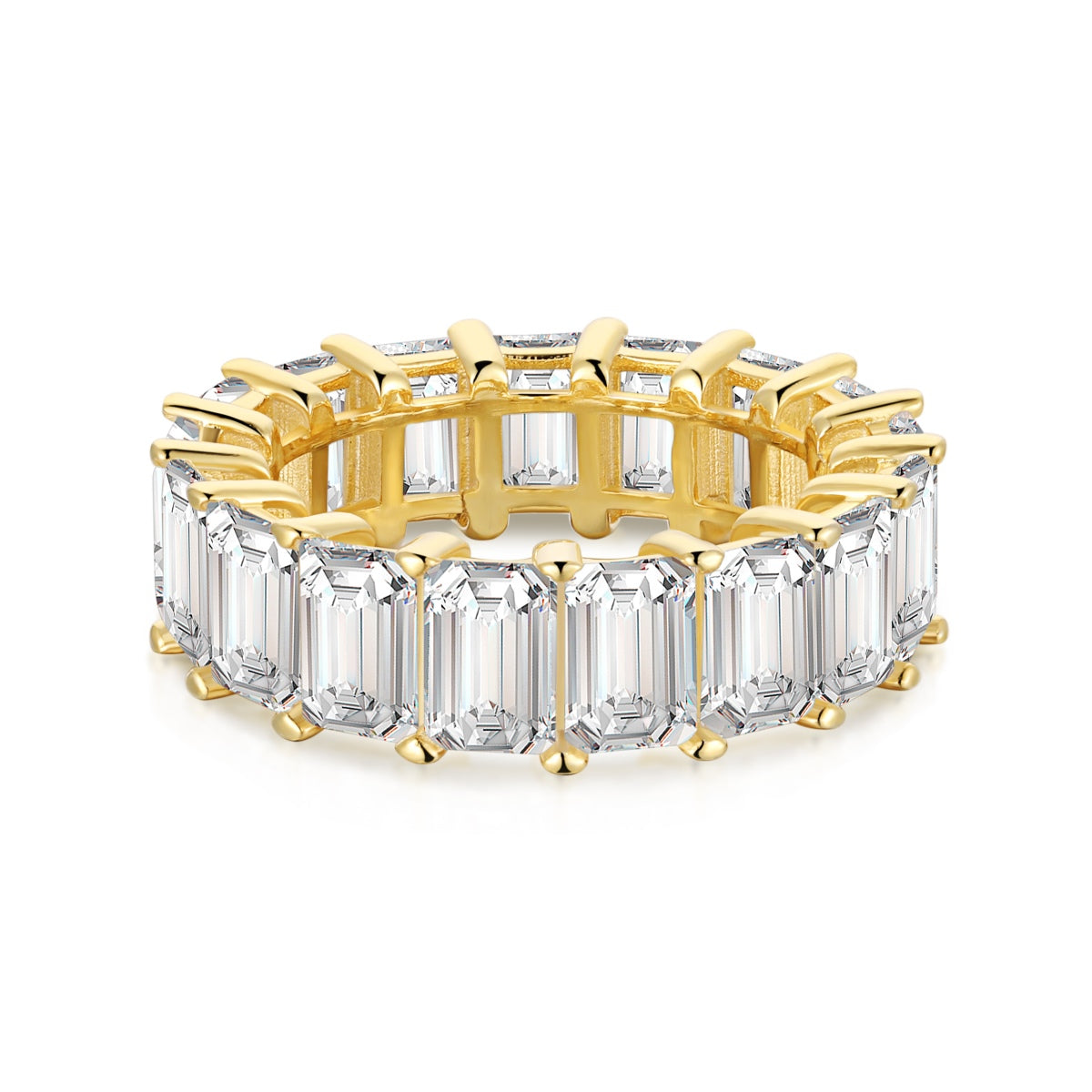 [select Jewelry]0.75 Carat Elegant Emerald Cut Tennis Ring