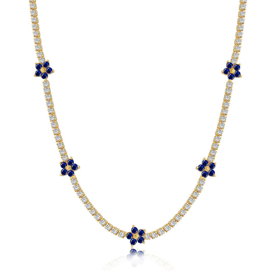 [select Jewelry]Luxurious Colorful Flower Tennis Necklace